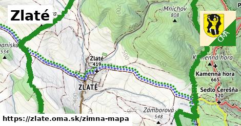 ikona Zimná mapa zimna-mapa v zlate