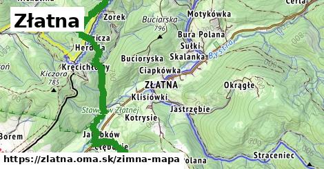 ikona Zimná mapa zimna-mapa v zlatna