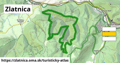 ikona Turistická mapa turisticky-atlas v zlatnica