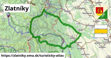 ikona Turistická mapa turisticky-atlas v zlatniky