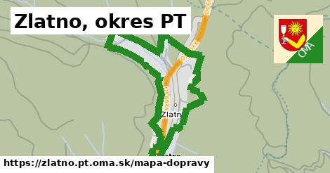 ikona Zlatno, okres PT: 2,6 km trás mapa-dopravy v zlatno.pt