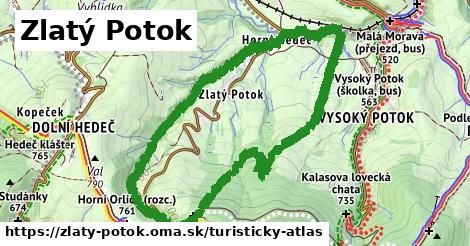 ikona Turistická mapa turisticky-atlas v zlaty-potok