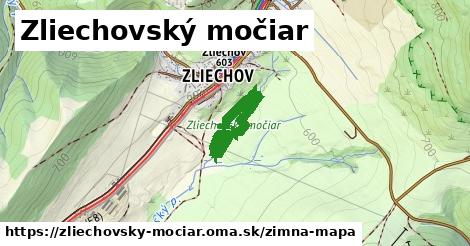 ikona Zliechovský močiar: 0 m trás zimna-mapa v zliechovsky-mociar