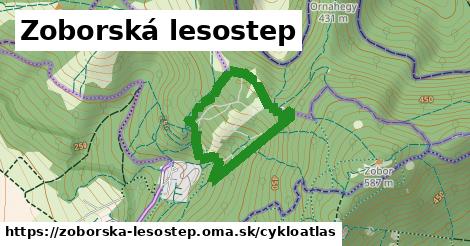 ikona Zoborská lesostep: 119 m trás cykloatlas v zoborska-lesostep