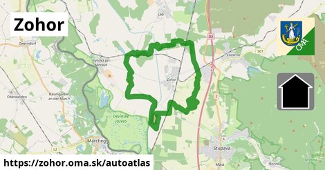 ikona Mapa autoatlas v zohor