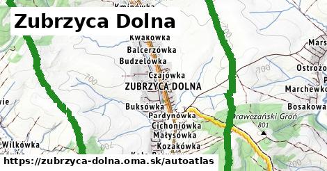 ikona Mapa autoatlas v zubrzyca-dolna