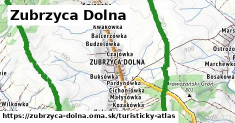 ikona Turistická mapa turisticky-atlas v zubrzyca-dolna