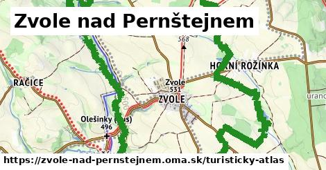 ikona Zvole nad Pernštejnem: 0 m trás turisticky-atlas v zvole-nad-pernstejnem