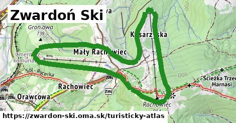 ikona Turistická mapa turisticky-atlas v zwardon-ski