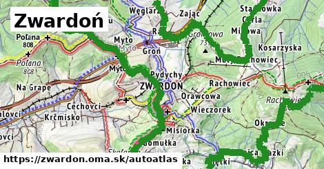 ikona Mapa autoatlas v zwardon