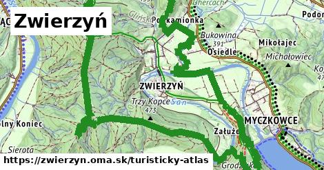 ikona Turistická mapa turisticky-atlas v zwierzyn