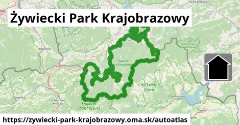 ulice v Żywiecki Park Krajobrazowy