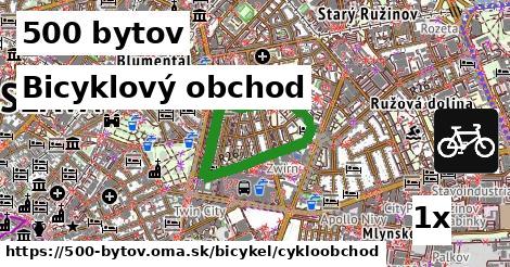 Bicyklový obchod, 500 bytov