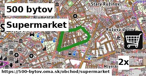 Supermarket, 500 bytov