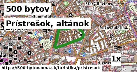 Prístrešok, altánok, 500 bytov