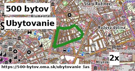 ubytovanie v 500 bytov