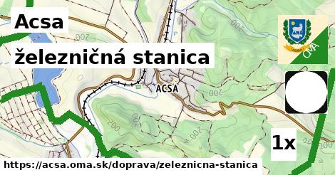 železničná stanica, Acsa