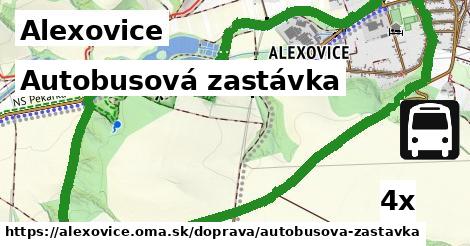 autobusová zastávka v Alexovice