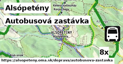 Autobusová zastávka, Alsópetény