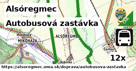 Autobusová zastávka, Alsóregmec