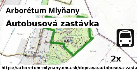 Autobusová zastávka, Arborétum Mlyňany