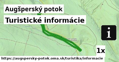 Turistické informácie, Augšperský potok