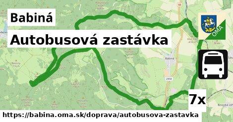 Autobusová zastávka, Babiná