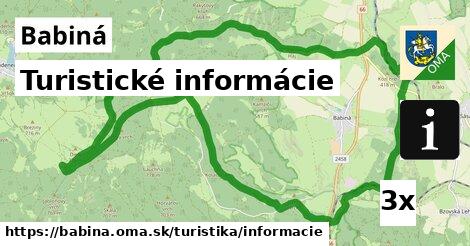 Turistické informácie, Babiná