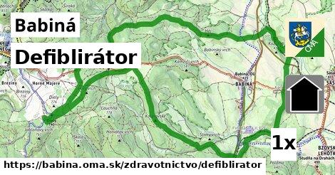 defiblirátor v Babiná