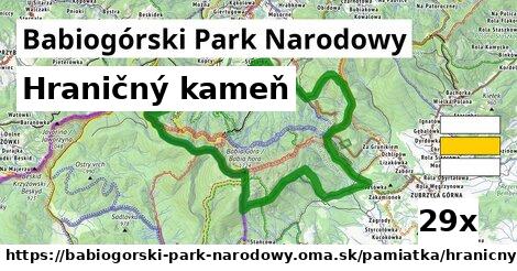 Hraničný kameň, Babiogórski Park Narodowy