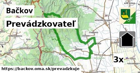 prevádzkovateľ v Bačkov