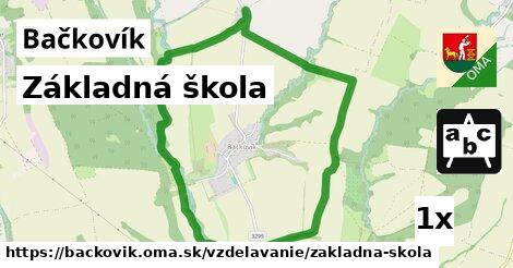 Základná škola, Bačkovík