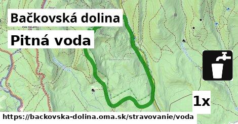 Pitná voda, Bačkovská dolina