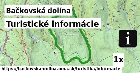 Turistické informácie, Bačkovská dolina