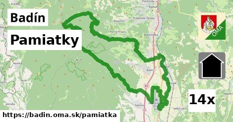 pamiatky v Badín