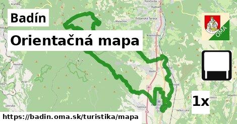 orientačná mapa v Badín