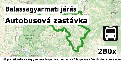 Autobusová zastávka, Balassagyarmati járás