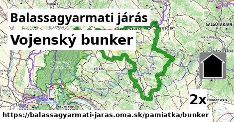 Vojenský bunker, Balassagyarmati járás