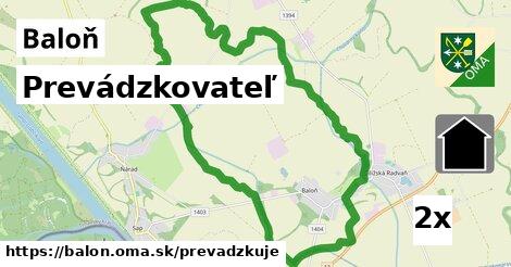 prevádzkovateľ v Baloň