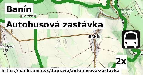 Autobusová zastávka, Banín