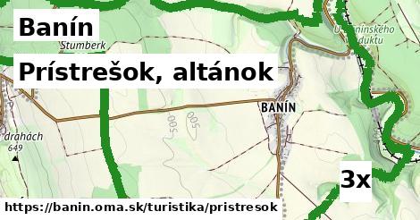 Prístrešok, altánok, Banín