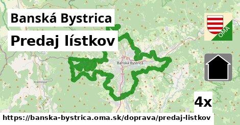 Predaj lístkov, Banská Bystrica