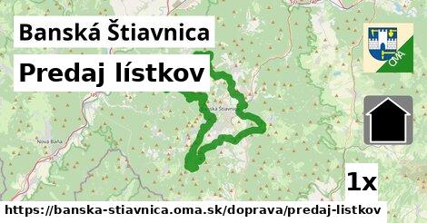 Predaj lístkov, Banská Štiavnica