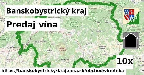 Predaj vína, Banskobystrický kraj