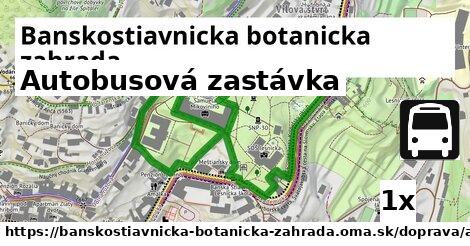 Autobusová zastávka, Banskostiavnicka botanicka zahrada