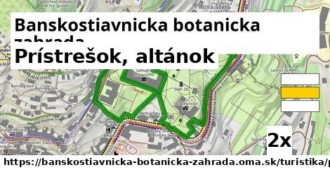 prístrešok, altánok v Banskostiavnicka botanicka zahrada