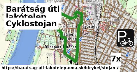 Cyklostojan, Barátság úti lakótelep