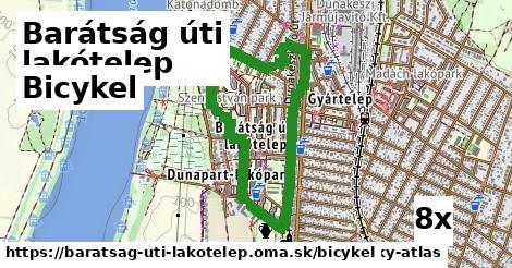 bicykel v Barátság úti lakótelep