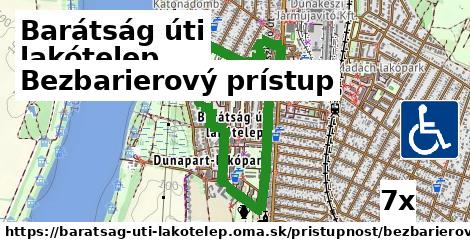 bezbarierový prístup v Barátság úti lakótelep