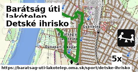 detské ihrisko v Barátság úti lakótelep